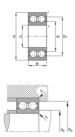 FAG double row deep groove ball bearings