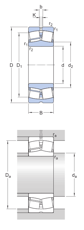 SKF spherical roller bearings, E design