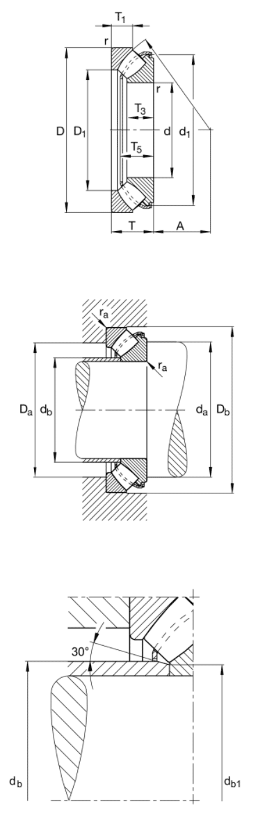 FAG, Axial spherical roller bearing, no flanging ring