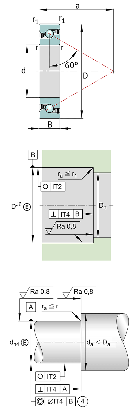 FAG Axial angular contact ball bearings, restricted tolerances