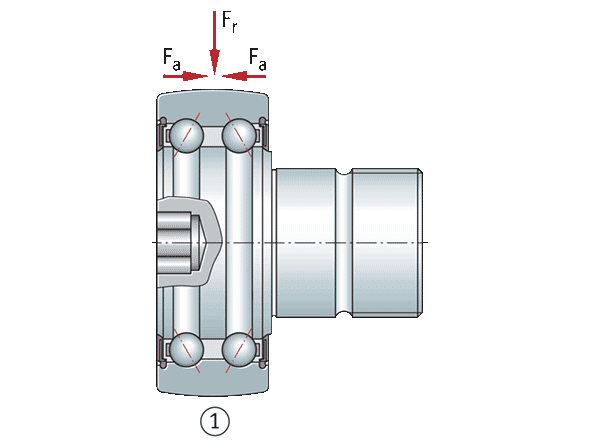 Stud type track roller, without eccentric collar, long roller stud with external thread, sealed on both sides