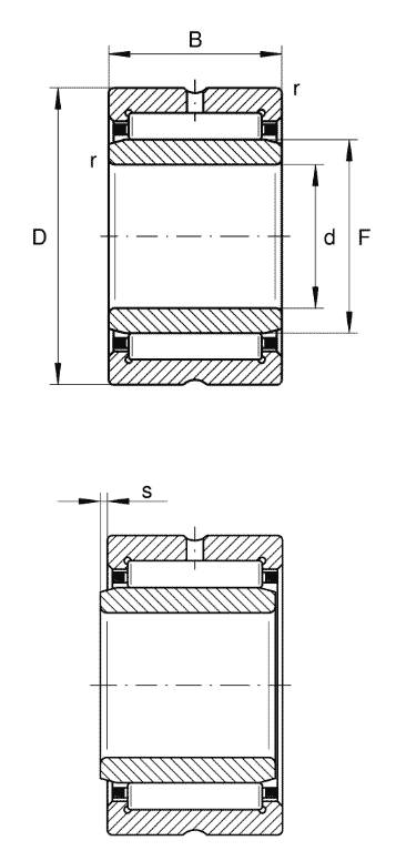 INA needle roller bearings NKI, light series
