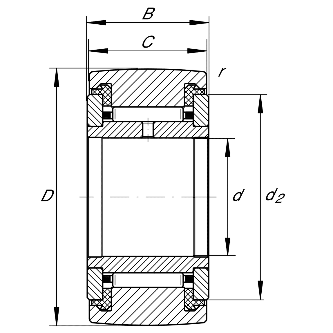 INA Yoke type track rollers NATR
