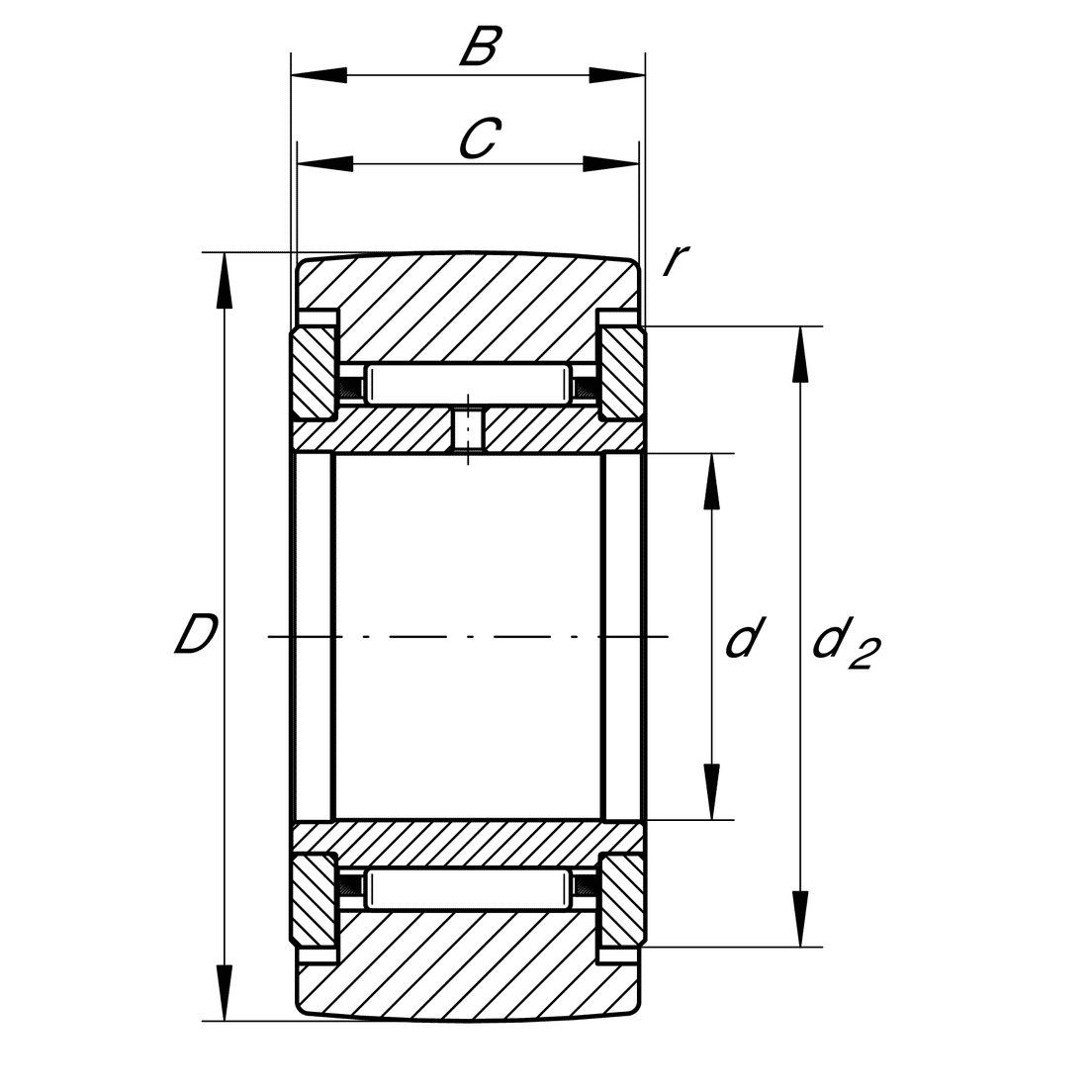 INA Yoke type track rollers NATR