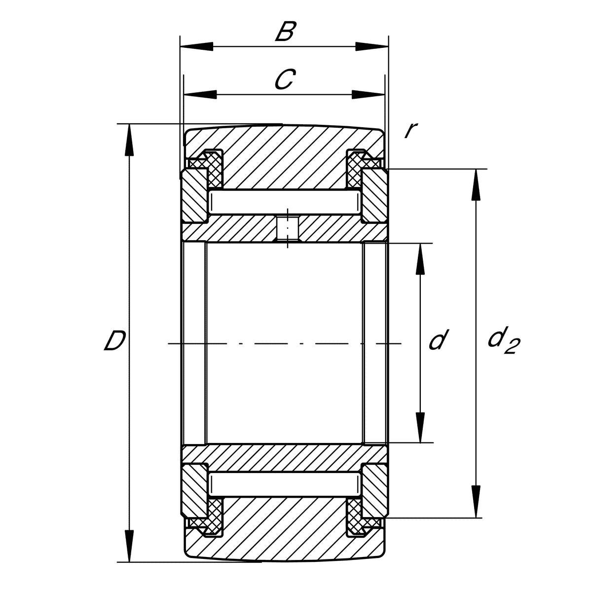 INA Yoke type track rollers NATV..-PP