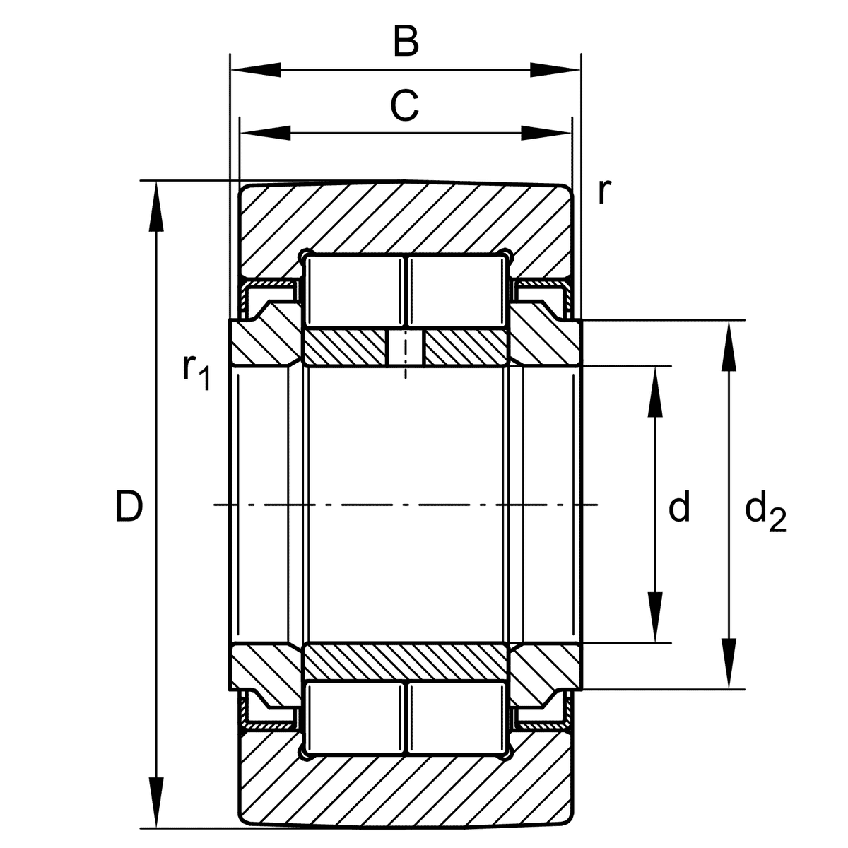 INA Yoke type track rollers NUTR