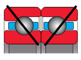 type F bearing - angular contact pair, duplexed face to face