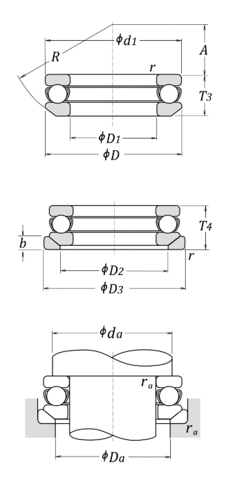 NSK, Thrust ball bearing, With aligning seat washer