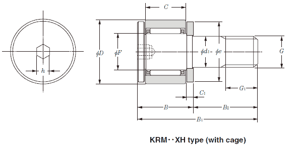 KRM..XH type miniature cam followers