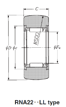 NTN roller followers with cage, without inner ring
