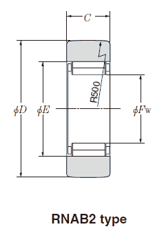 NTN roller followers with cage, without inner ring