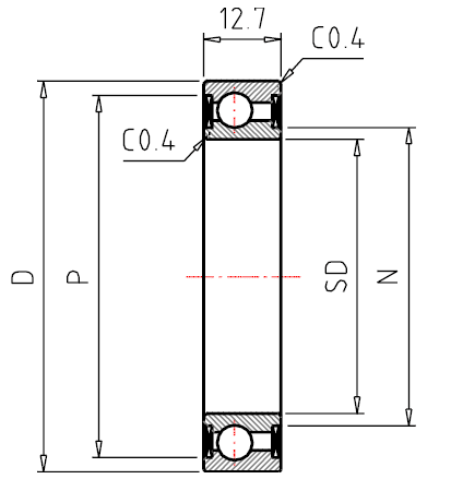 NTN Ultra-Thin section ball bearings with double-seal, radial type