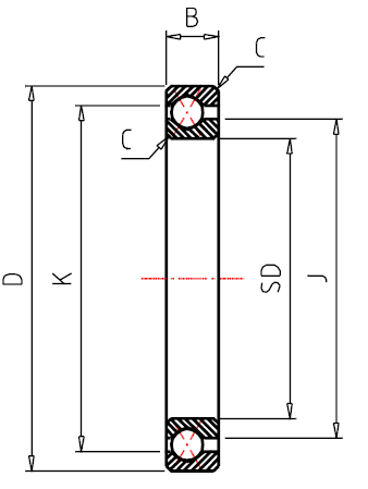 NTN Ultra-Thin section ball bearings, 4-point contact type
