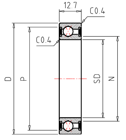 NTN Ultra-Thin section ball bearings with double-seal, 4-point contact type