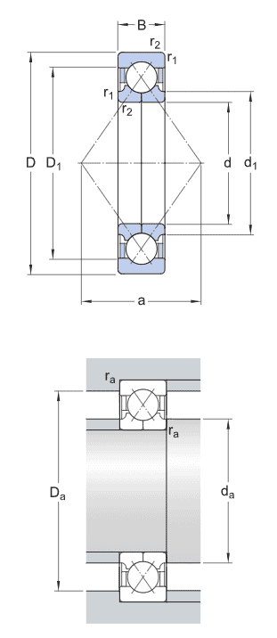 SKF four-point contact ball bearings