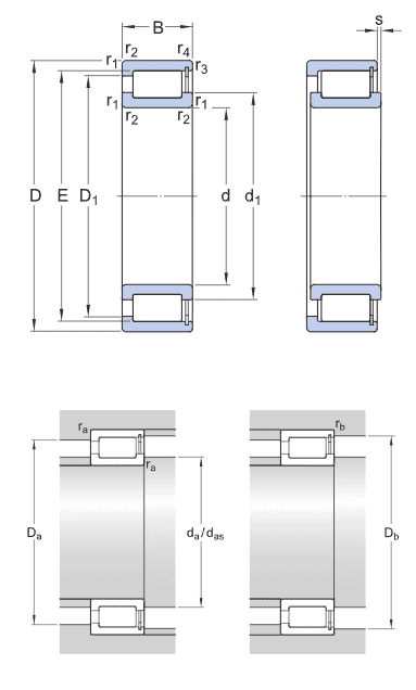 SKF NCF design bearing