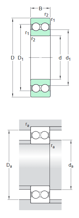 SKF double row deep groove ball bearing