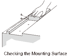 Checking the mounting surface